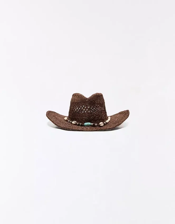 Cowboy Hat with Shell Detail Cowboy Hat with Shell Detail