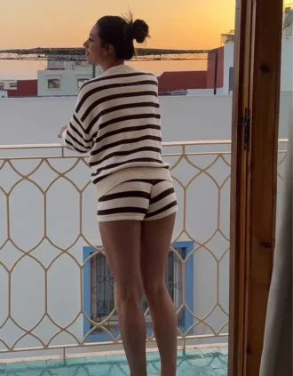 Crew Neck Striped Sweater