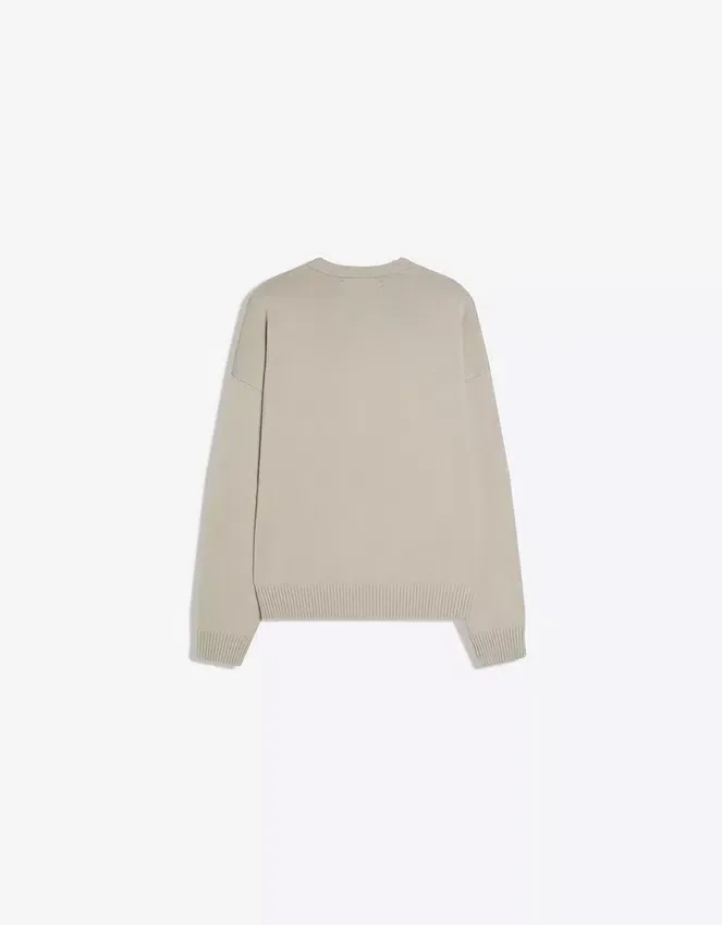 Crew Neck Sweater with Patch – Sweaters and Cardigans Crew Neck Sweater with Patch – Sweaters and Cardigans