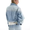 Cropped Denim Rhinestone Jacket – Jackets and Trench