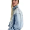 Cropped Denim Rhinestone Jacket – Jackets and Trench