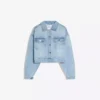 Cropped Denim Rhinestone Jacket – Jackets and Trench