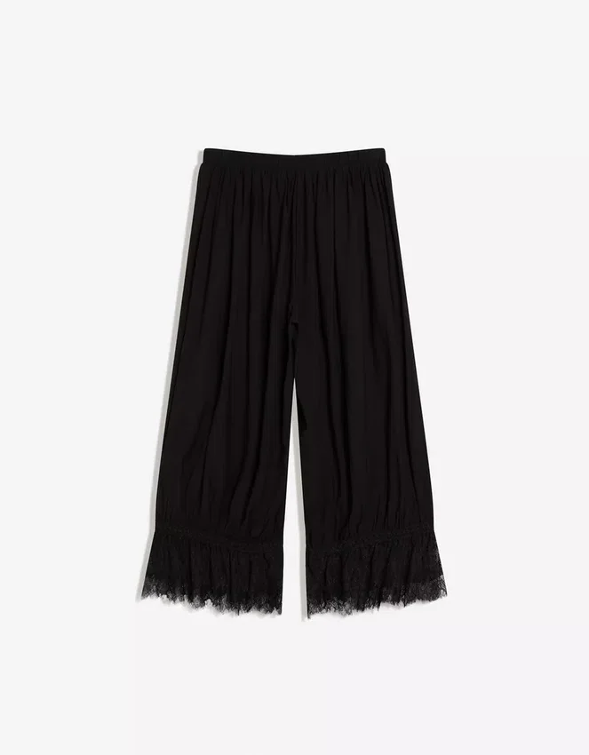 Cropped Drop Crotch Lace Pants – #Bershkastyle – Women Cropped Drop Crotch Lace Pants – #Bershkastyle – Women