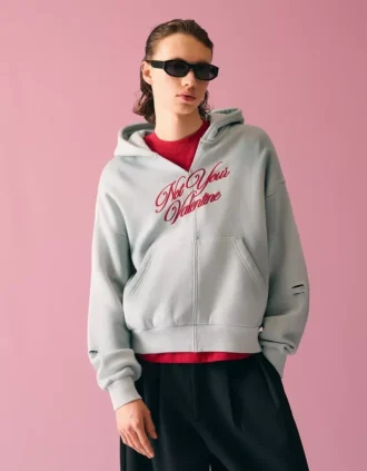 Cropped Washed-Effect Hoodie – Men