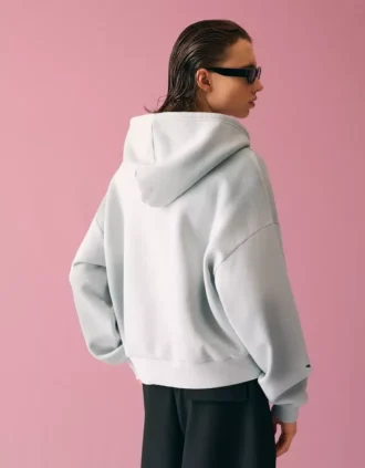 Cropped Washed-Effect Hoodie – Men