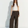 Darted Trousers with Scarf – Pants Darted Trousers with Scarf – Pants