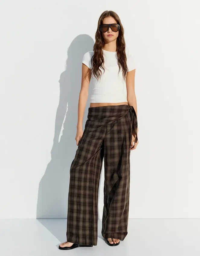 Darted Trousers with Scarf – Pants Darted Trousers with Scarf – Pants