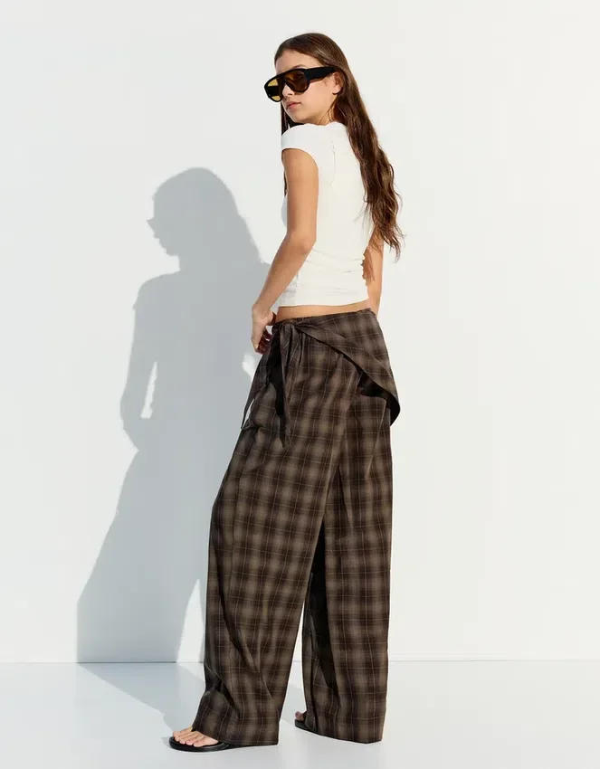 Darted Trousers with Scarf – Pants Darted Trousers with Scarf – Pants