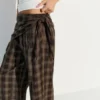 Darted Trousers with Scarf – Pants Darted Trousers with Scarf – Pants