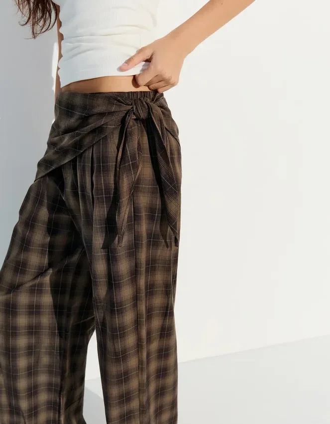 Darted Trousers with Scarf – Pants Darted Trousers with Scarf – Pants