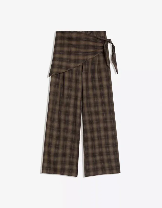 Darted Trousers with Scarf – Pants Darted Trousers with Scarf – Pants