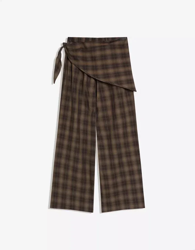 Darted Trousers with Scarf – Pants Darted Trousers with Scarf – Pants