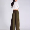 Darted Trousers with Turn-Up Waist Darted Trousers with Turn-Up Waist
