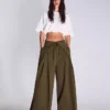 Darted Trousers with Turn-Up Waist Darted Trousers with Turn-Up Waist