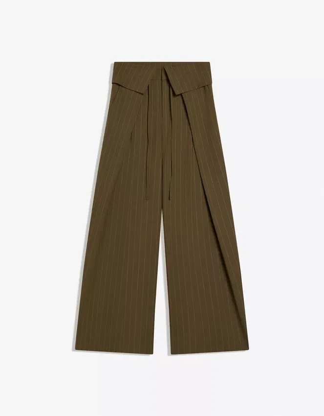 Darted Trousers with Turn-Up Waist Darted Trousers with Turn-Up Waist