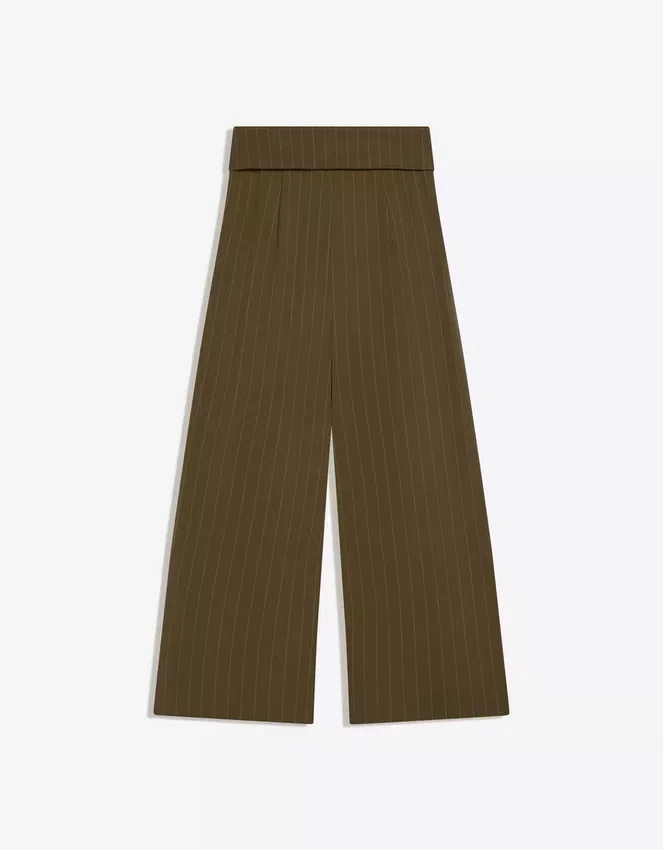 Darted Trousers with Turn-Up Waist Darted Trousers with Turn-Up Waist