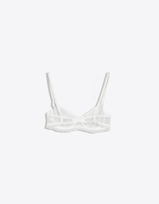 Dotted Mesh Bra with Underwire Dotted Mesh Bra with Underwire