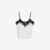 Dotted Mesh Lace Top