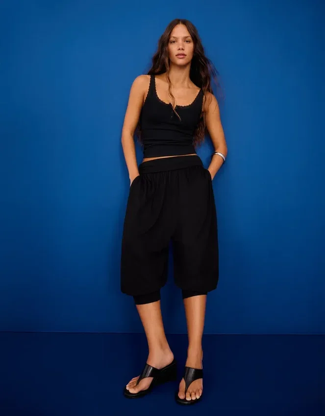 Drop Crotch Capris Drop Crotch Capris