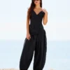 Drop Crotch Pants with Scarf