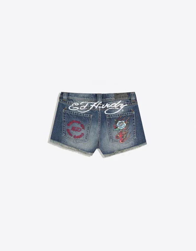 Ed Hardy X Bershka Denim Shorts Ed Hardy X Bershka Denim Shorts