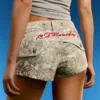 Ed Hardy X Bershka Embroidered Shorts – Women Ed Hardy X Bershka Embroidered Shorts – Women