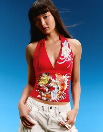Ed Hardy X Bershka Halter Top