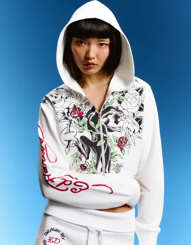 Ed Hardy X Bershka Print Hoodie – Women Ed Hardy X Bershka Print Hoodie – Women