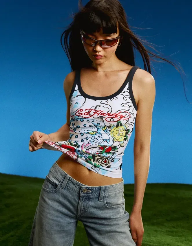 Ed Hardy X Bershka Print Vest Top Ed Hardy X Bershka Print Vest Top