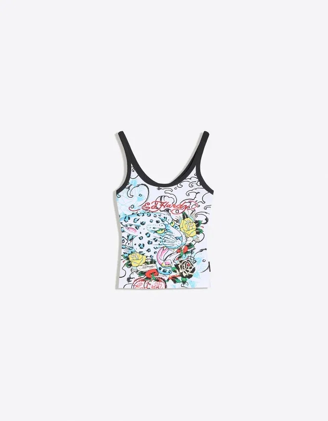 Ed Hardy X Bershka Print Vest Top Ed Hardy X Bershka Print Vest Top