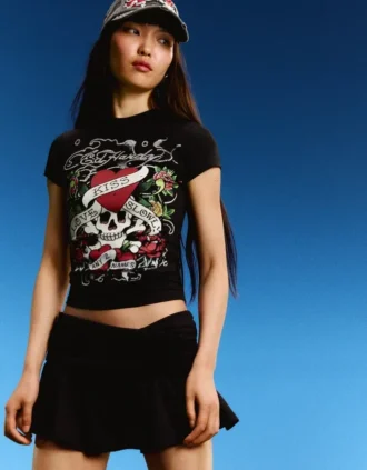 Ed Hardy X Bershka Short Sleeve Print T-Shirt Ed Hardy X Bershka Short Sleeve Print T-Shirt