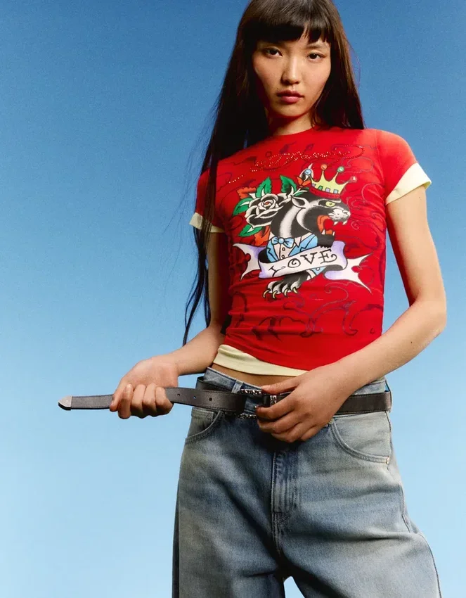 Ed Hardy X Bershka Short Sleeve Print T-Shirt Ed Hardy X Bershka Short Sleeve Print T-Shirt