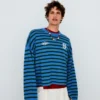 Embroidered Striped Boxy Fit Sweater – Sweaters and Cardigans Embroidered Striped Boxy Fit Sweater – Sweaters and Cardigans