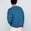 Embroidered Striped Boxy Fit Sweater – Sweaters and Cardigans Embroidered Striped Boxy Fit Sweater – Sweaters and Cardigans