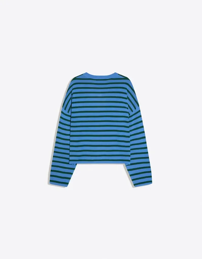 Embroidered Striped Boxy Fit Sweater – Sweaters and Cardigans Embroidered Striped Boxy Fit Sweater – Sweaters and Cardigans