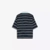Embroidered Striped Short Sleeve Polo Shirt Embroidered Striped Short Sleeve Polo Shirt