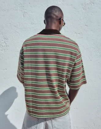 Embroidered Striped Short Sleeve Polo Shirt – T-Shirts and Polo Shirts Embroidered Striped Short Sleeve Polo Shirt – T-Shirts and Polo Shirts