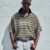 Embroidered Striped Short Sleeve Polo Shirt – T-Shirts and Polo Shirts