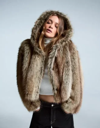Faux Fur Hooded Jacket Faux Fur Hooded Jacket