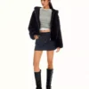 Faux Fur Hooded Jacket – Jackets and Trench