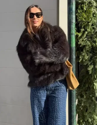 Faux Fur Lapel Jacket – #Bershkastyle – Women Faux Fur Lapel Jacket – #Bershkastyle – Women