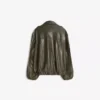 Faux Leather Balloon Jacket