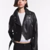 Faux Leather Biker Jacket – Jackets and Trench