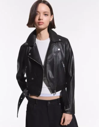 Faux Leather Biker Jacket – Jackets and Trench