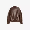 Faux Leather Funnel Collar Jacket