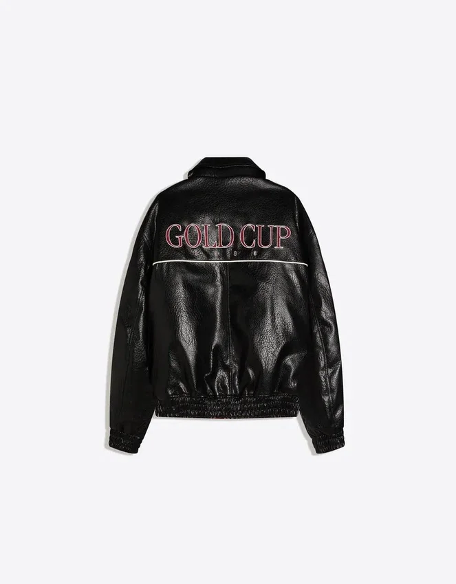 Faux Leather Graphic Jacket Faux Leather Graphic Jacket