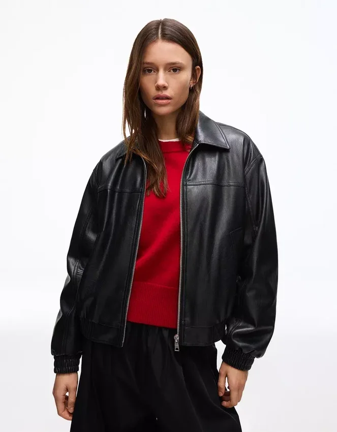 Faux Leather Jacket – Jackets and Trench Faux Leather Jacket – Jackets and Trench