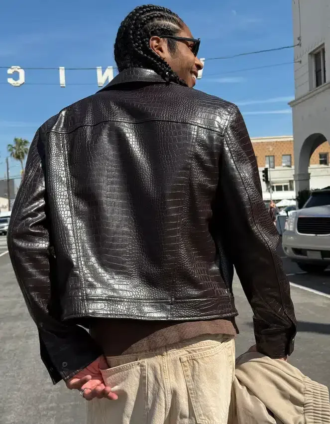 Faux Leather Jacket – Jackets – Men Faux Leather Jacket – Jackets – Men
