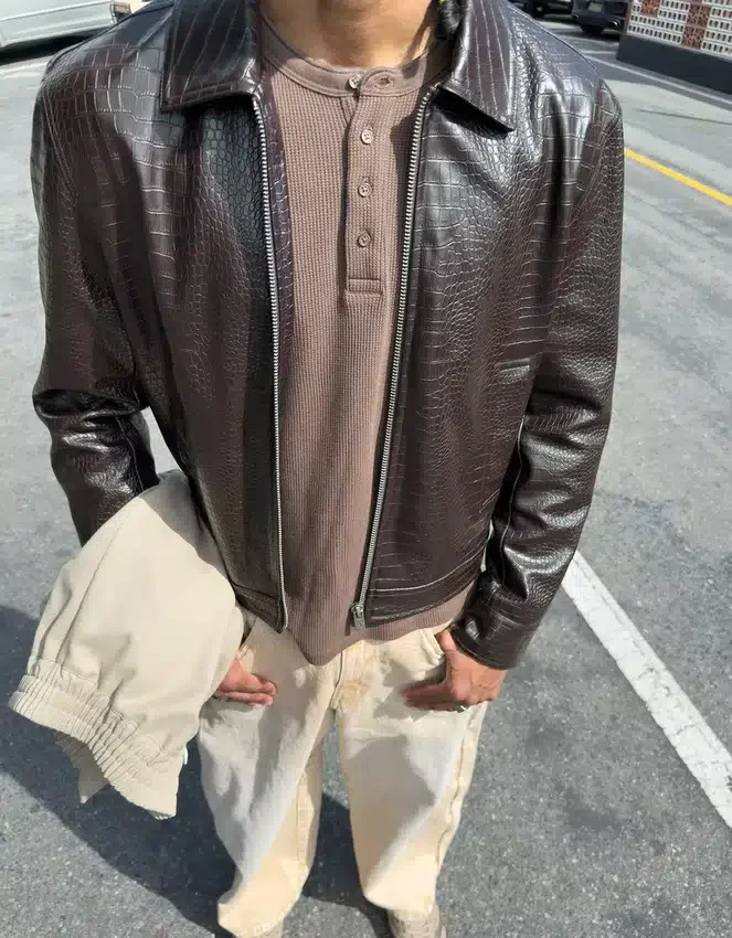 Faux Leather Jacket – Jackets – Men Faux Leather Jacket – Jackets – Men
