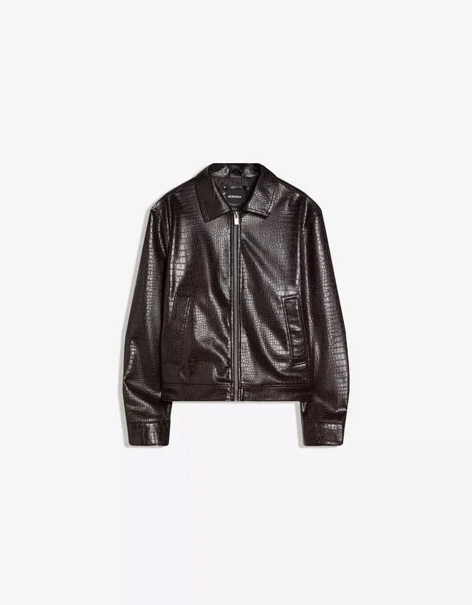 Faux Leather Jacket – Jackets – Men Faux Leather Jacket – Jackets – Men